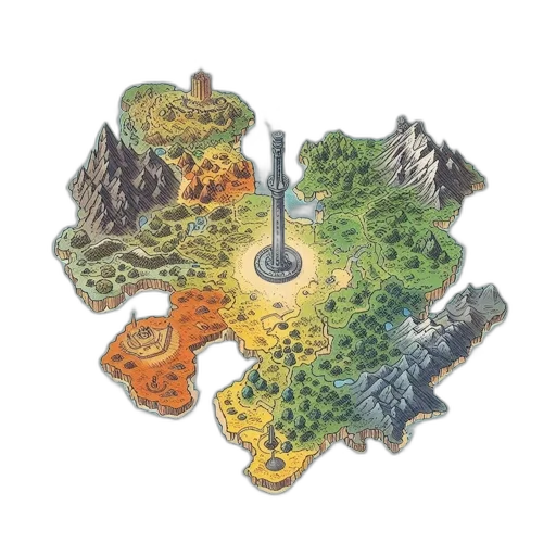 jewelry, concept art, fantasy art, 3d render, pixel art, fog, forest, earth tones transparent PNG cut-out