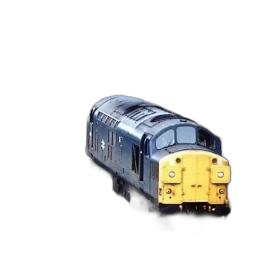 car, 3d render, photorealistic, concept art, blue, yellow, train, traveling transparent PNG cut-out
