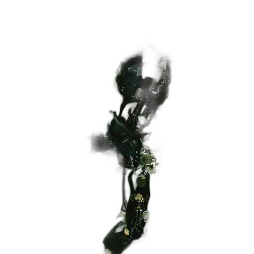 robot, weapon, staff, creature, concept art, 3d render, comic book art, fantasy art transparent PNG cut-out