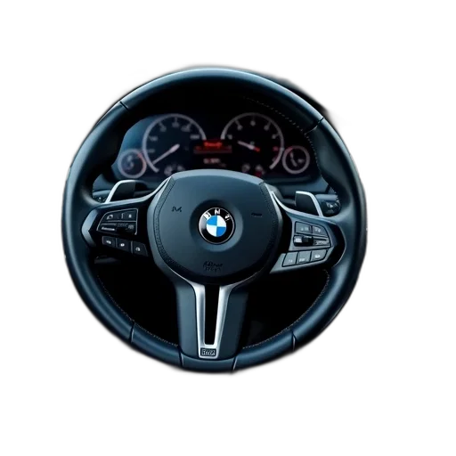 car, photorealistic, 3d render, concept art, interior, close-up, view, steering transparent PNG cut-out