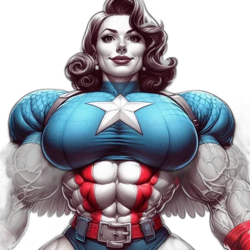 comic book art, concept art, cartoon, fantasy art, strong, muscular, woman, dressed transparent PNG cut-out