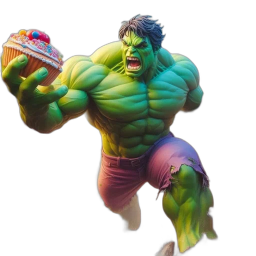 3d render, concept art, comic book art, photorealistic, large, muscular, green-skinned, figure transparent PNG cut-out
