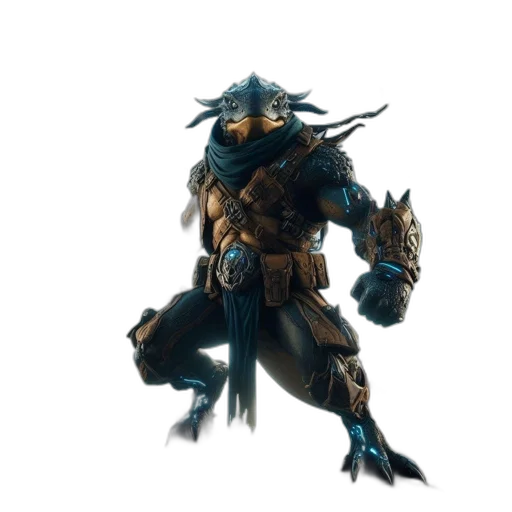 creature, dragon, staff, mask, concept art, fantasy art, 3d render, pixel art transparent PNG cut-out