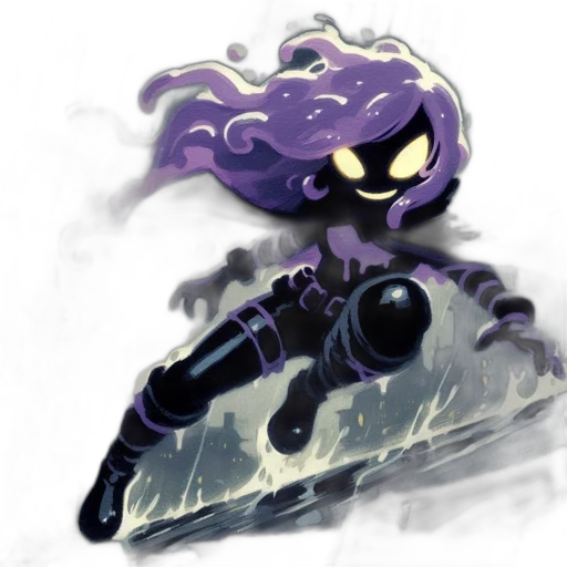 weapon, creature, robot, mask, concept art, pixel art, fantasy art, watercolor transparent PNG cut-out