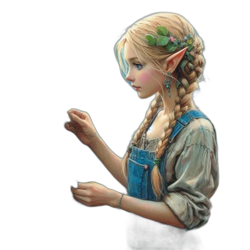 dress, staff, jewelry, food, fantasy art, concept art, pixel art, oil painting transparent PNG cut-out