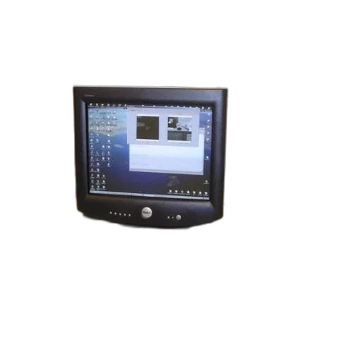 staff, robot, 3d render, computer, desk, dell, monitor, keyboard transparent PNG cut-out