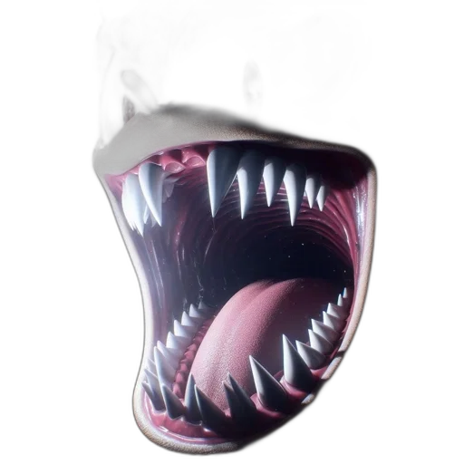 mask, creature, dragon, food, 3d render, concept art, photorealistic, vaporwave transparent PNG cut-out
