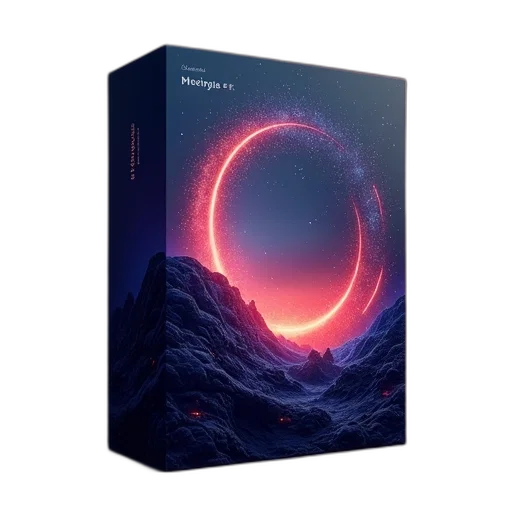 3d render, outer space, box, melodyne transparent PNG cut-out