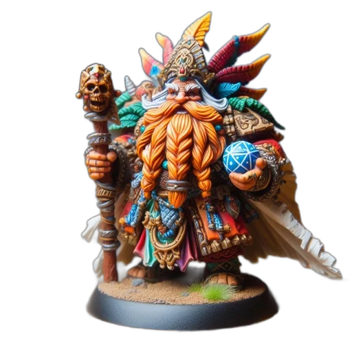 staff, fantasy art, concept art, elaborately, dressed, dwarf, figure, holding transparent PNG cut-out