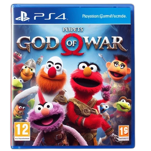 weapon, ps4, cover, art, parodies, god, war, muppets transparent PNG cut-out