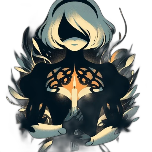 mask, crown, creature, flower, concept art, pixel art, fantasy art, watercolor transparent PNG cut-out
