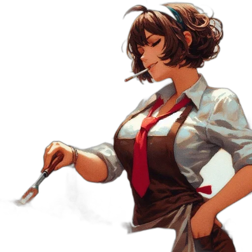 staff, dress, weapon, jacket, concept art, anime, pixel art, fantasy art transparent PNG cut-out