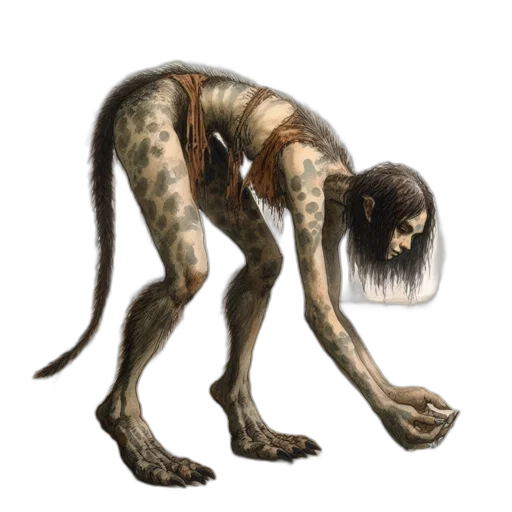 creature, animal, staff, concept art, fantasy art, 3d render, photorealistic, anthropomorphic transparent PNG cut-out