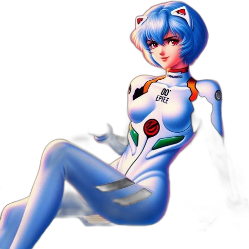 robot, dress, staff, concept art, 3d render, anime, vaporwave, outer space transparent PNG cut-out