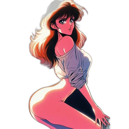 dress, jacket, anime, watercolor, cartoon, concept art, neon lights, fire transparent PNG cut-out
