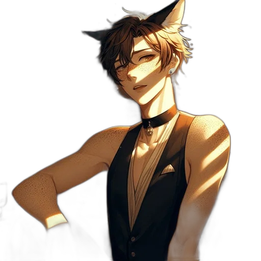 staff, mask, animal, creature, concept art, fantasy art, watercolor, anime transparent PNG cut-out