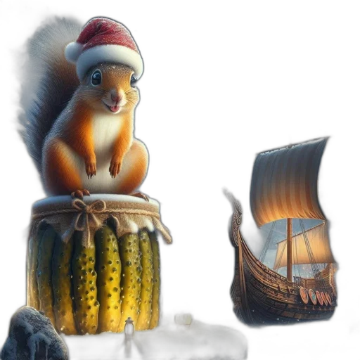 hat, animal, creature, concept art, 3d render, fantasy art, photorealistic, snow transparent PNG cut-out