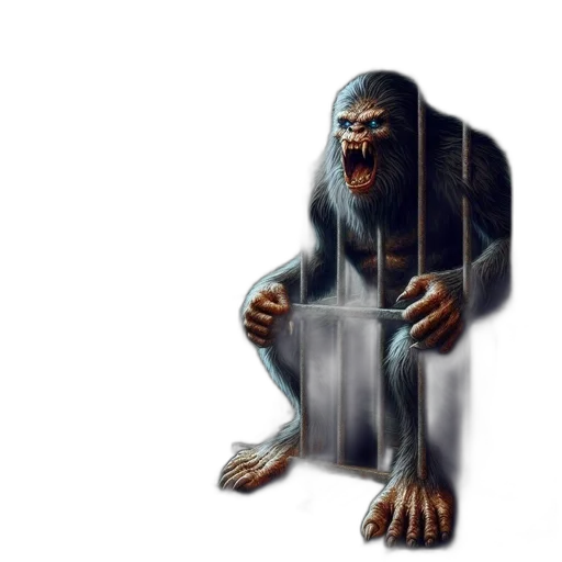 creature, animal, concept art, 3d render, pixel art, comic book art, imposing, gorilla-like transparent PNG cut-out