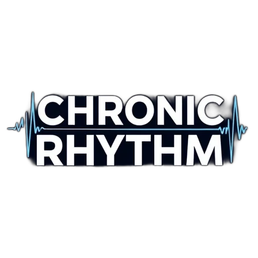 second, image, stylized, graphic, design, reads, chronic, rhythm transparent PNG cut-out
