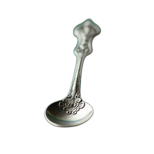 jewelry, staff, weapon, sword, 3d render, photorealistic, silver, spoon transparent PNG cut-out