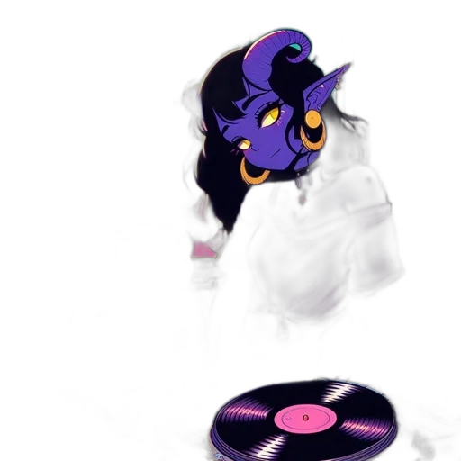 creature, vaporwave, concept art, pixel art, cartoon, dark, pastel, colorful transparent PNG cut-out