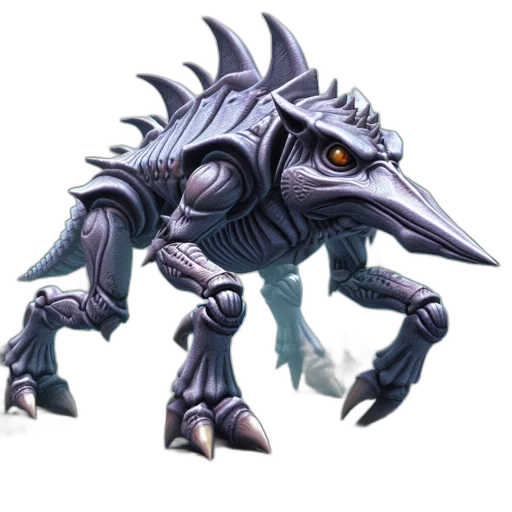 creature, dragon, animal, robot, concept art, 3d render, fantasy art, large transparent PNG cut-out