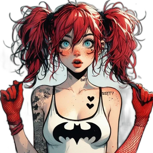 comic book art, concept art, cartoon, fantasy art, red, dark, individual, vibrant transparent PNG cut-out