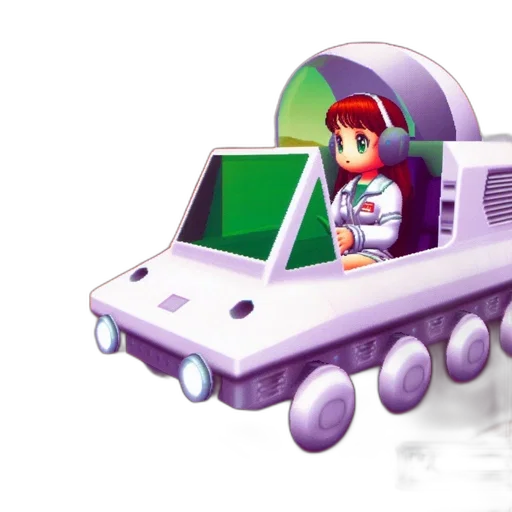car, robot, weapon, 3d render, concept art, vaporwave, pixel art, outer space transparent PNG cut-out