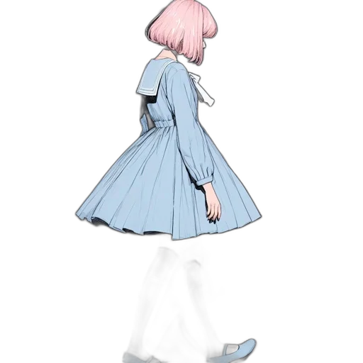 dress, creature, robot, staff, concept art, anime, watercolor, pixel art transparent PNG cut-out