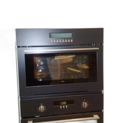 furniture, modern, kitchen, black, oven, stainless, steel, appliances transparent PNG cut-out