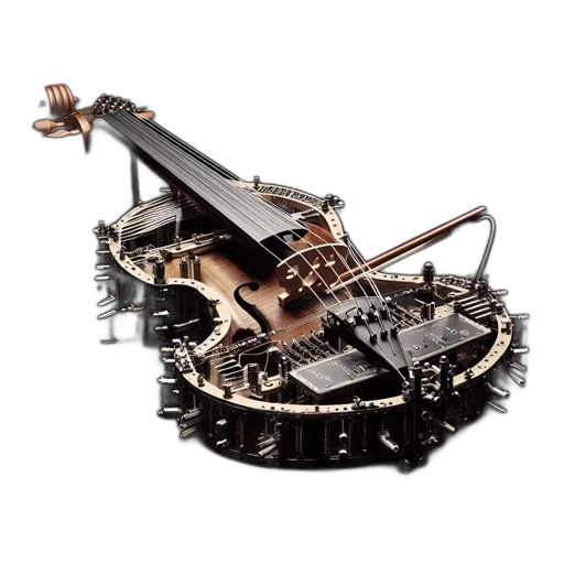 robot, weapon, car, jewelry, 3d render, unconventional, stringed, instrument transparent PNG cut-out