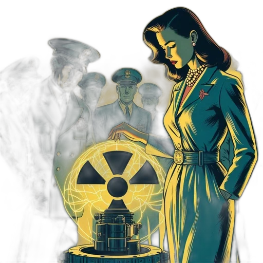 comic book art, concept art, vintage-styled, illustration, shows, woman, 1940s, attire transparent PNG cut-out