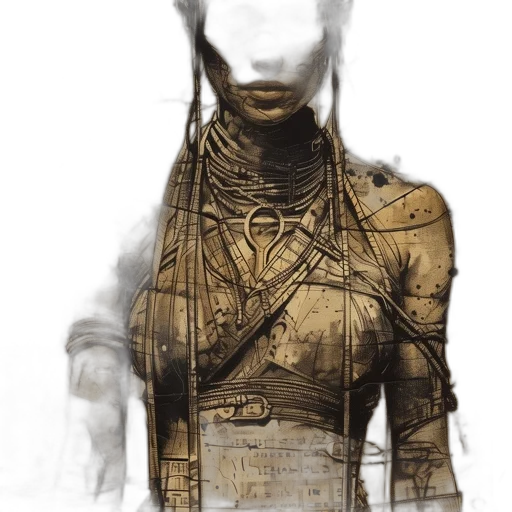 mask, face, robot, dress, concept art, fantasy art, cyberpunk, photorealistic transparent PNG cut-out