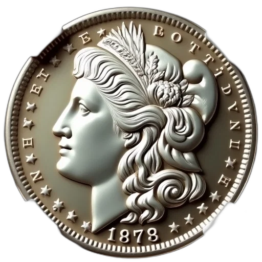 crown, jewelry, 1878, morgan, dollar, ngc, flaw transparent PNG cut-out