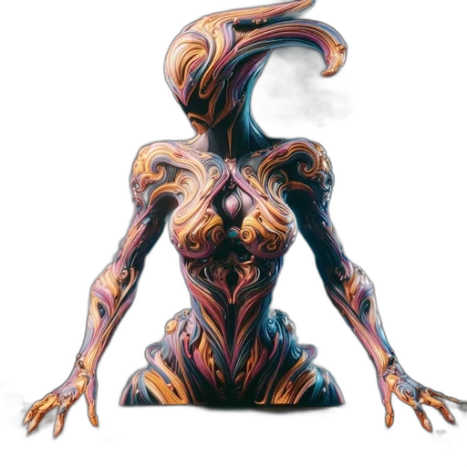 creature, dress, mask, robot, concept art, 3d render, fantasy art, comic book art transparent PNG cut-out