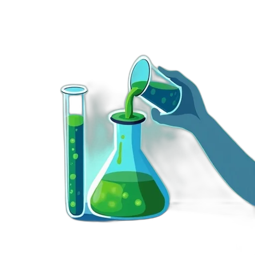 bottle, concept art, 3d render, pixel art, green, stylized, illustration, beaker transparent PNG cut-out