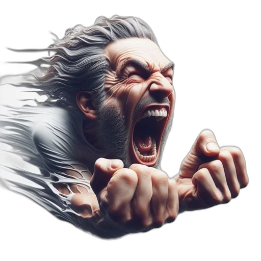 face, hair, creature, animal, photorealistic, 3d render, concept art, comic book art transparent PNG cut-out