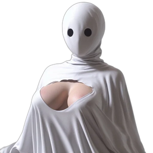 dress, robot, mask, creature, concept art, 3d render, fantasy art, photorealistic transparent PNG cut-out