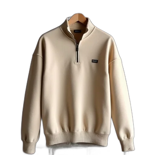 jacket, 3d render, earth tones, golden, pastel, monochrome, beige, sweater transparent PNG cut-out