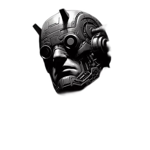 mask, face, crown, robot, concept art, 3d render, fantasy art, photorealistic transparent PNG cut-out