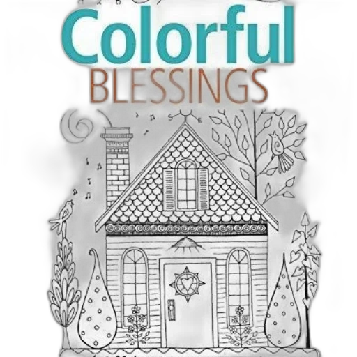earth tones, colorful, blessings, book, cover, featuring, whimsical, house transparent PNG cut-out