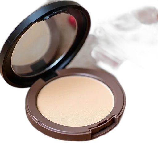 earth tones, makeup, compact, mirror, open, revealing, light, beige transparent PNG cut-out