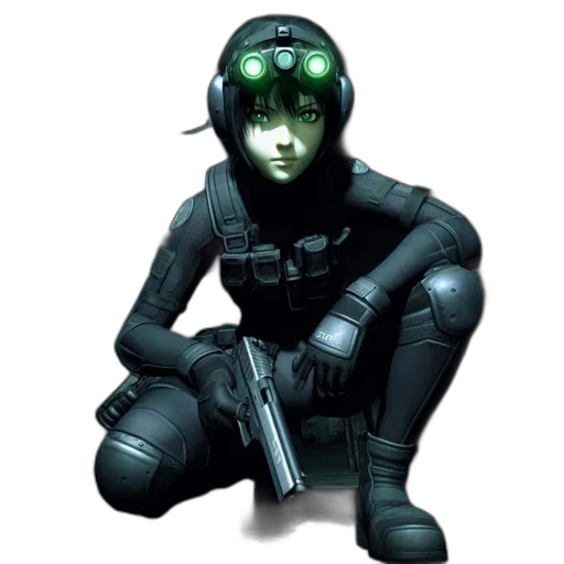 mask, robot, staff, face, concept art, 3d render, cyberpunk, comic book art transparent PNG cut-out