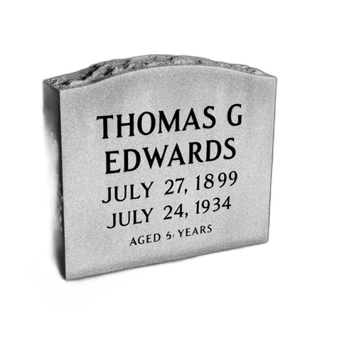 grayscale, image, gravestone, name, thomas, edwards, dates, july transparent PNG cut-out
