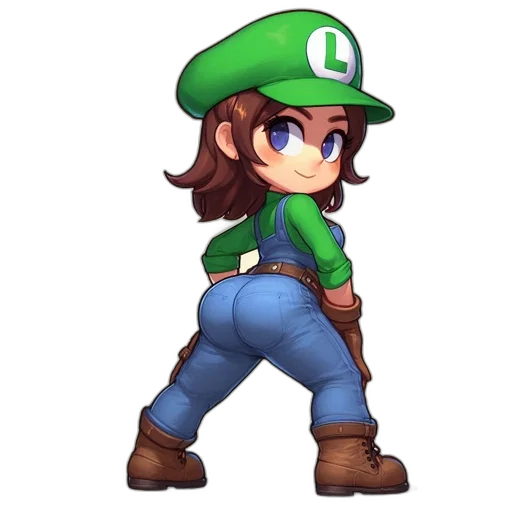hat, staff, weapon, pixel art, concept art, 3d render, cartoon, green transparent PNG cut-out