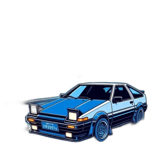 car, concept art, photorealistic, pixel art, 3d render, blue, cyberpunk-inspired, cityscape transparent PNG cut-out