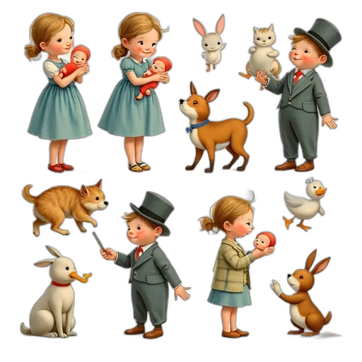 concept art, photorealistic, 3d render, pixel art, pastel, earth tones, collection, whimsical transparent PNG cut-out