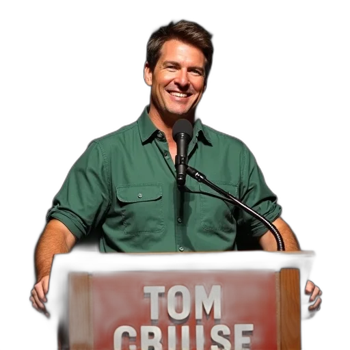 jacket, man, short, hair, standing, behind, podium, microphone transparent PNG cut-out