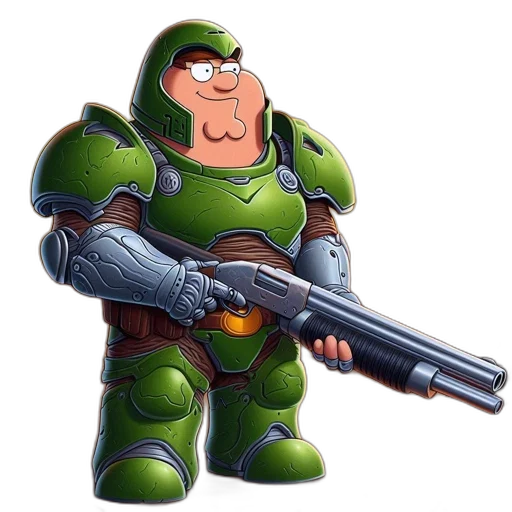 weapon, robot, animal, staff, concept art, 3d render, cartoon, pixel art transparent PNG cut-out
