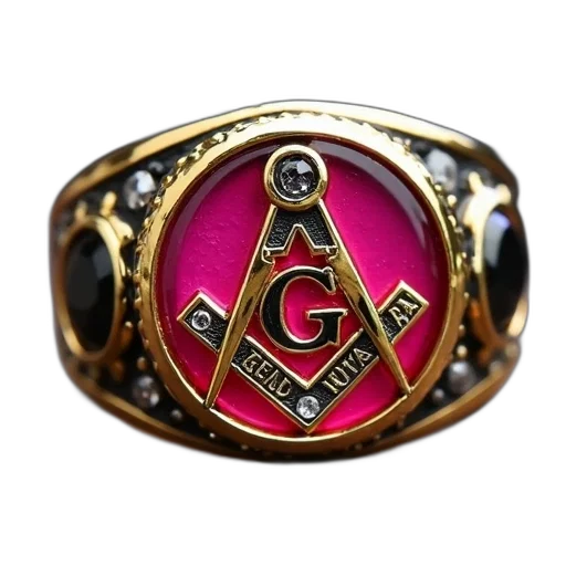 jewelry, crown, gold, ring, pink, red, gemstone, center transparent PNG cut-out